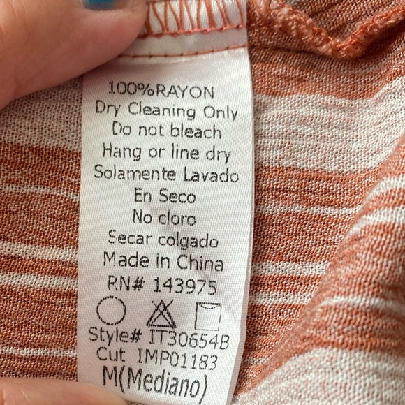 💥Millibon Striped V-Neck Women's Top M - Picture 8 of 8